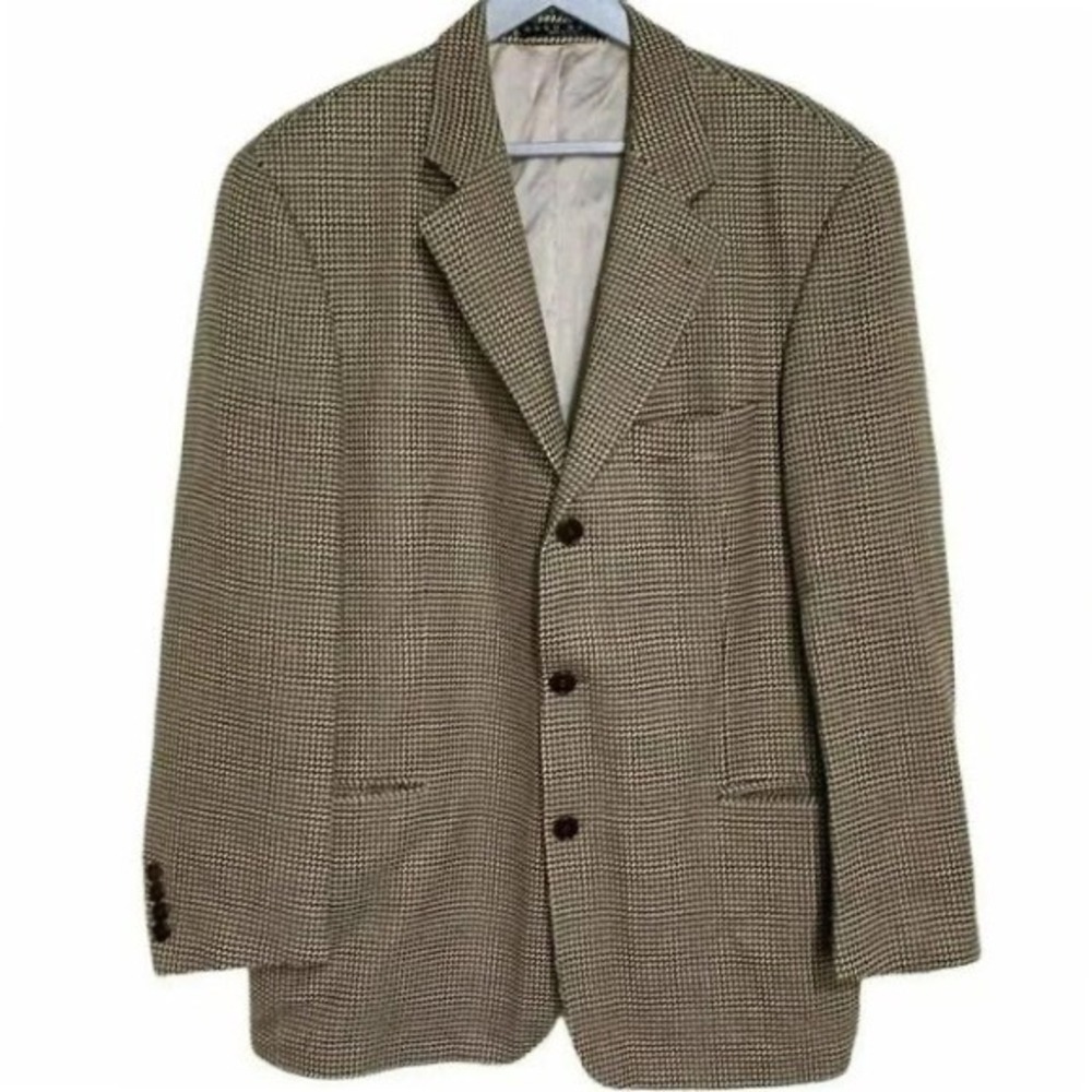 Hugo Boss Vintage Mens 42R Wool Cashmere Tweed blazer Sports Coat Designer